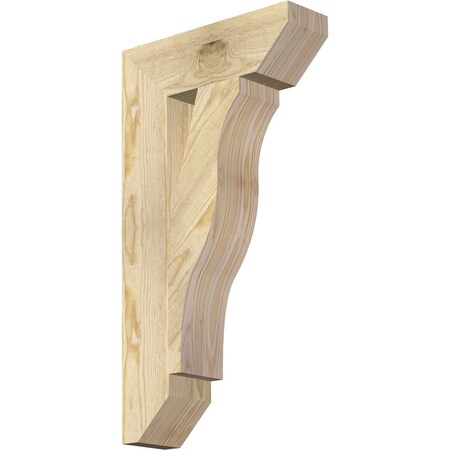 Ekena Millwork Funston Slat Rough Sawn Bracket, Douglas Fir, 4"W x 14"D x 26"H BKT04X14X26FST06RDF